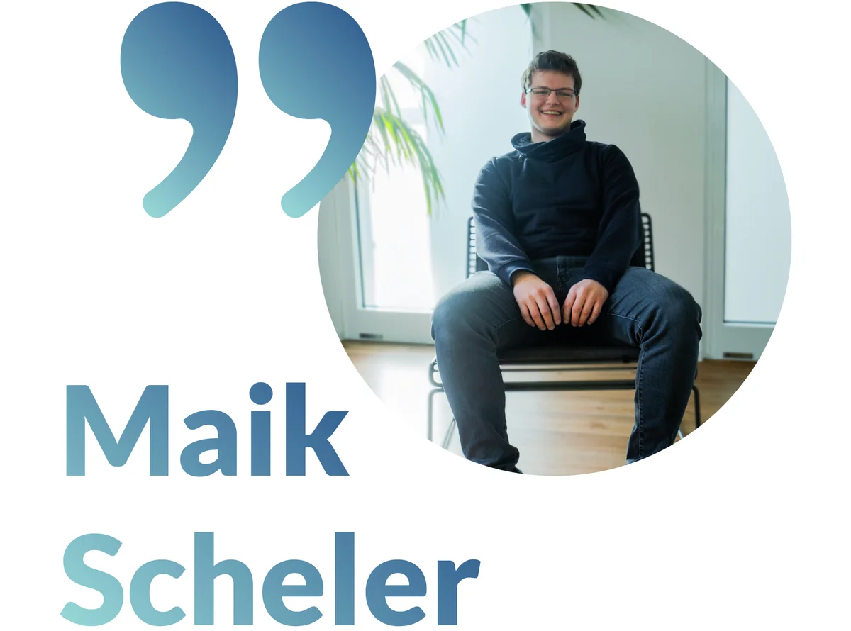 Schriftzug: Maik Scheler