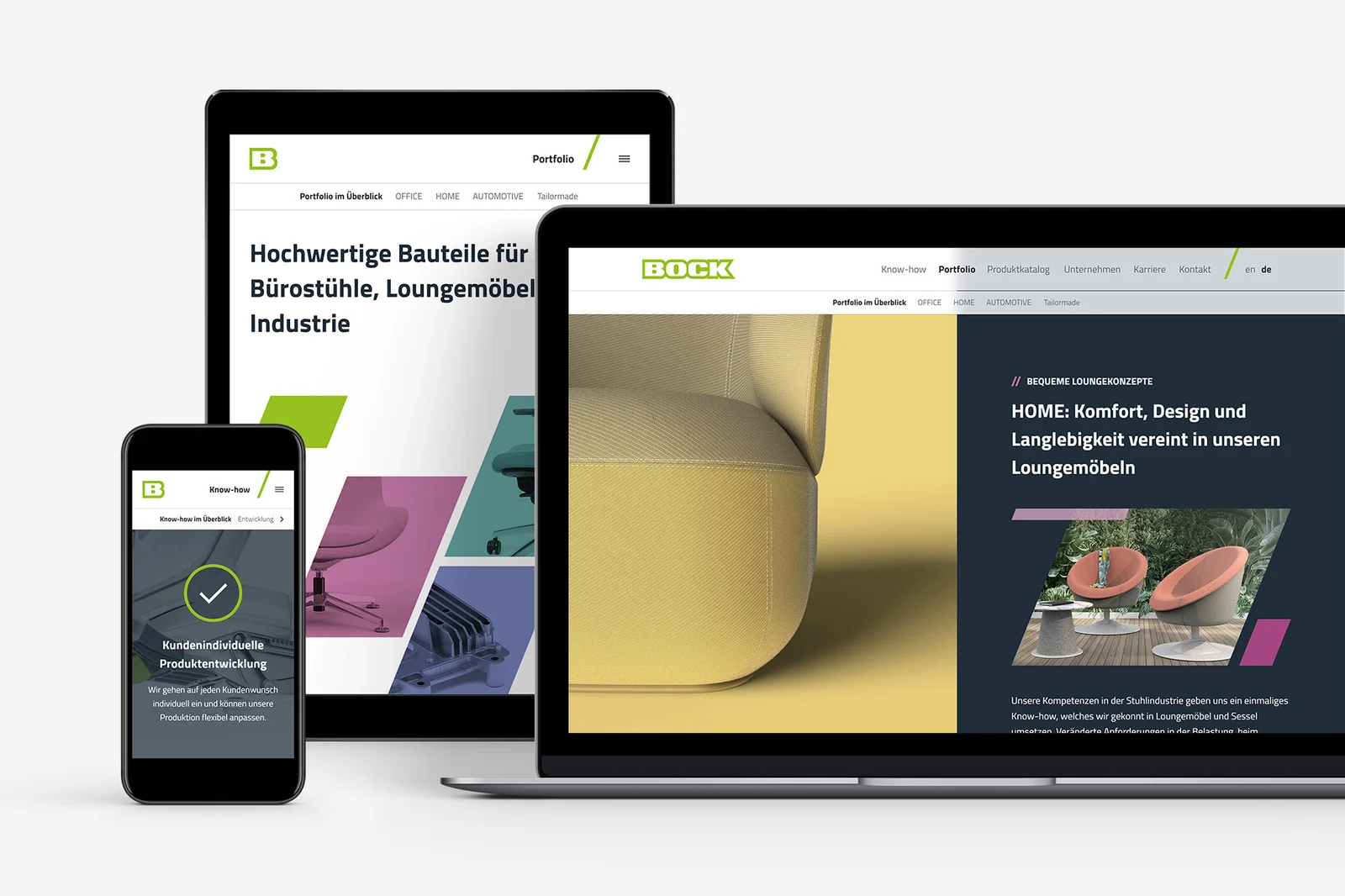Bock Webseite im responsiven Design