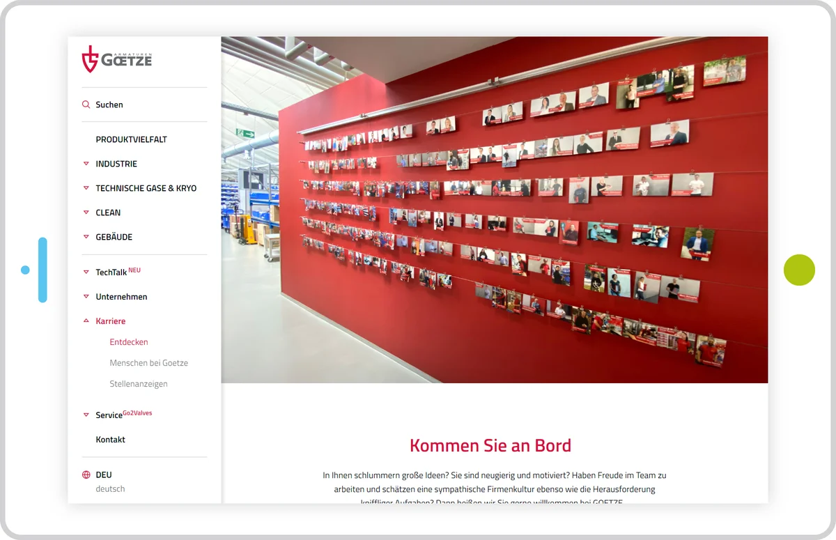Webseite von Goetze