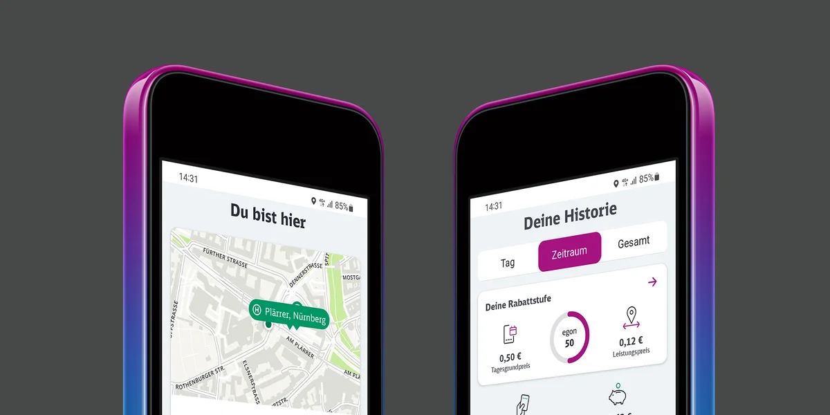 egon-App auf einem Handy