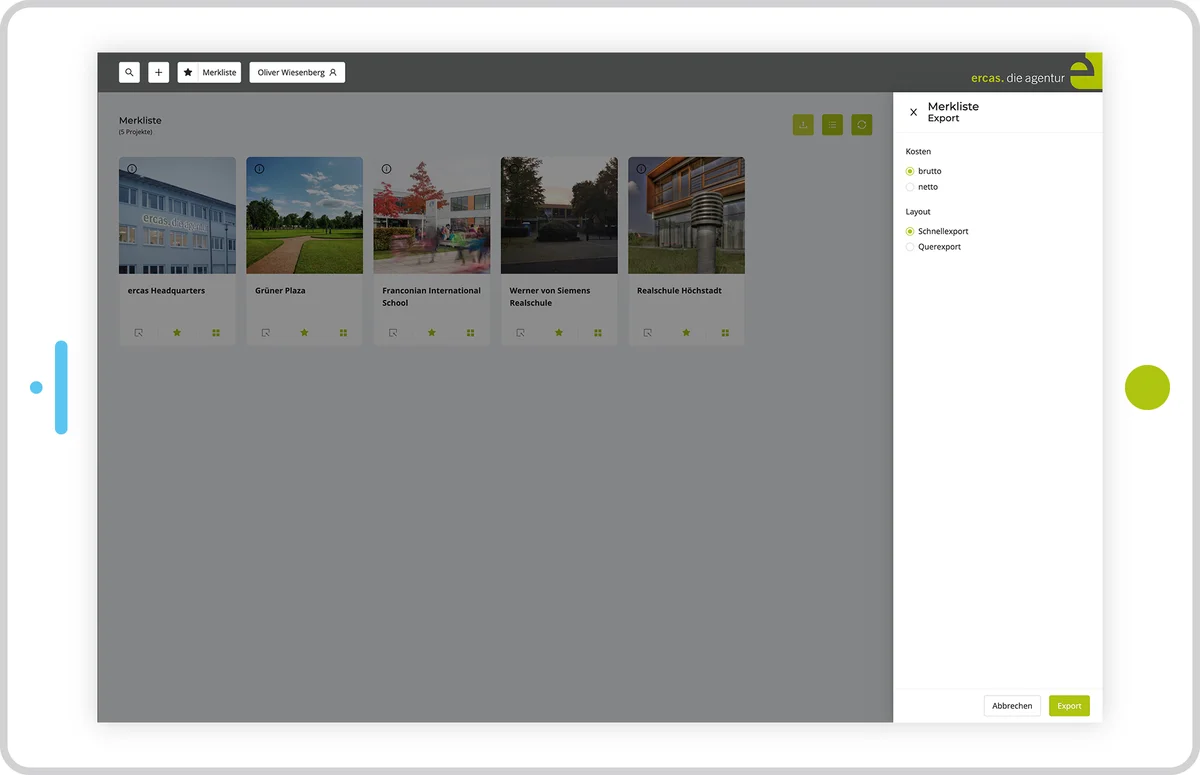 Screenshots aus der Vergabesoftware von ercas | © ercas