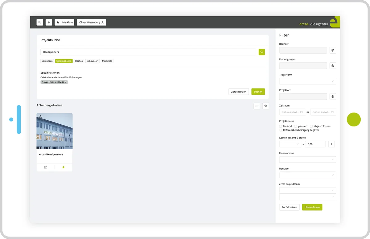 Screenshots aus der Vergabesoftware von ercas | © ercas