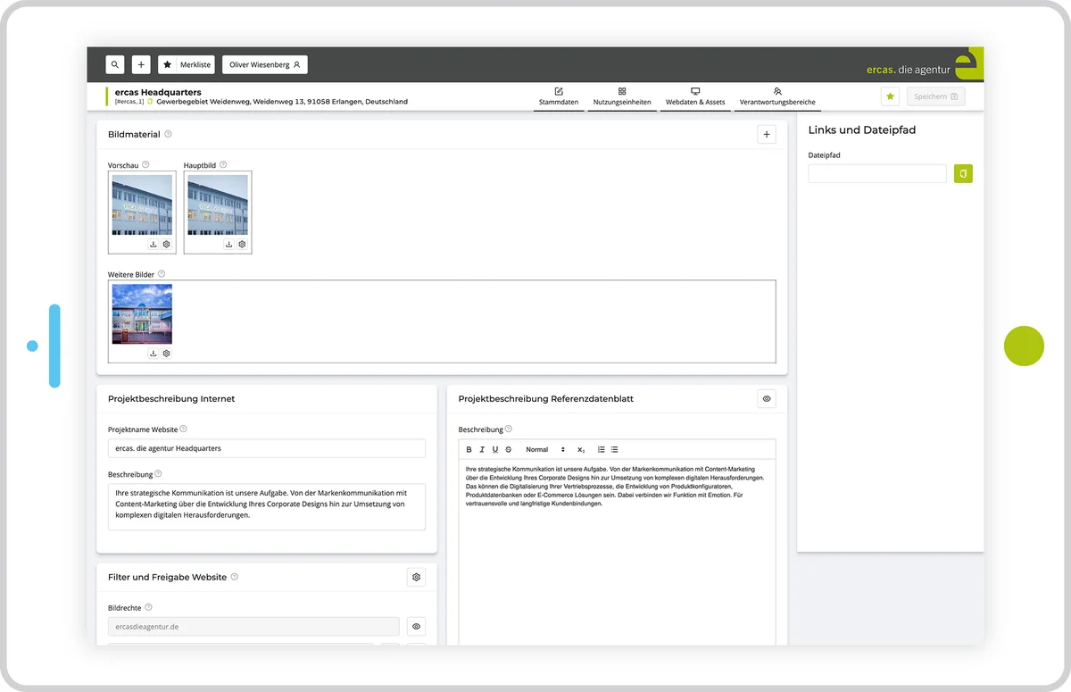 Screenshots aus der Vergabesoftware von ercas | © ercas