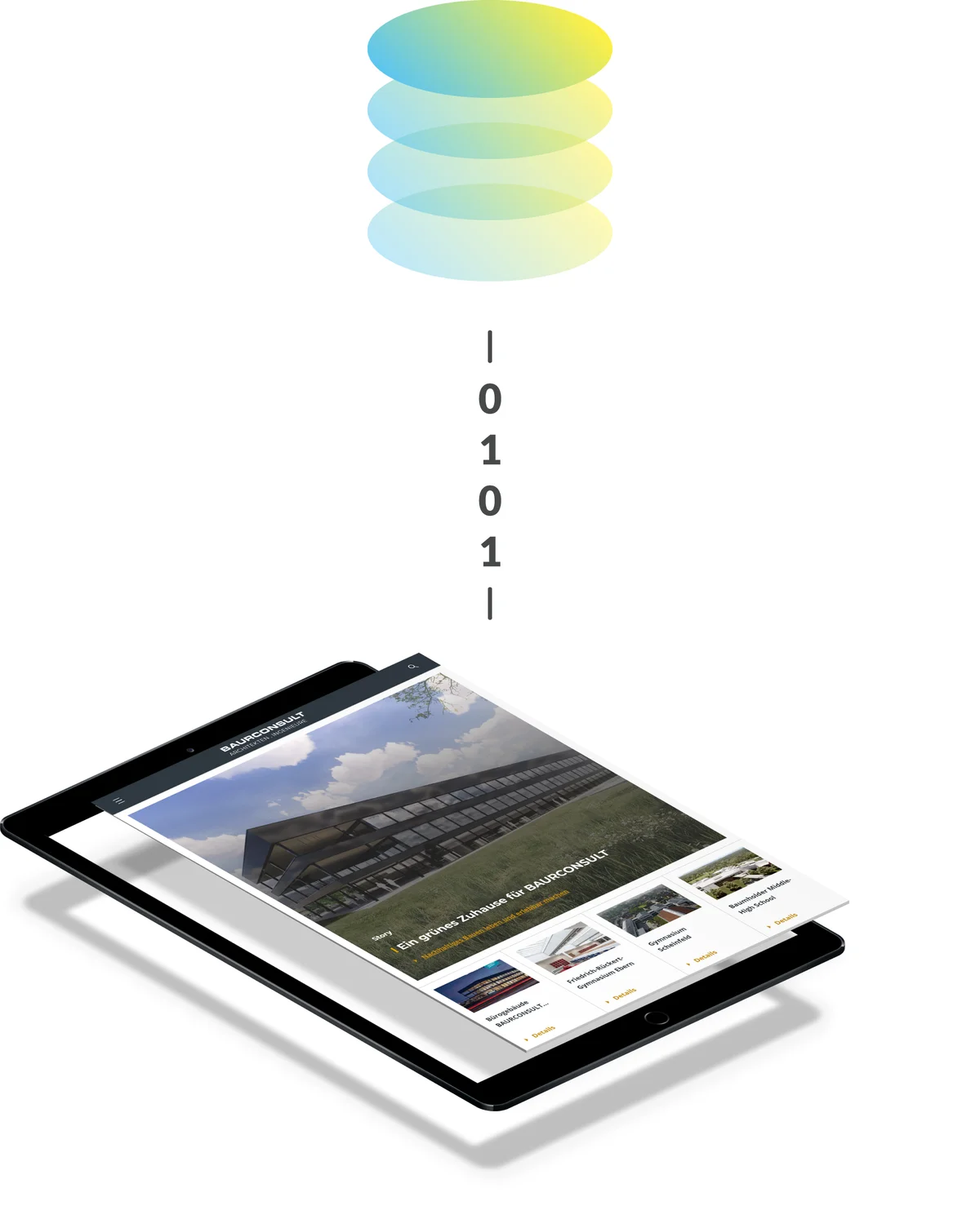Screenshot der Referenzdarstellunge bei BAUCONSULT | © ercas
